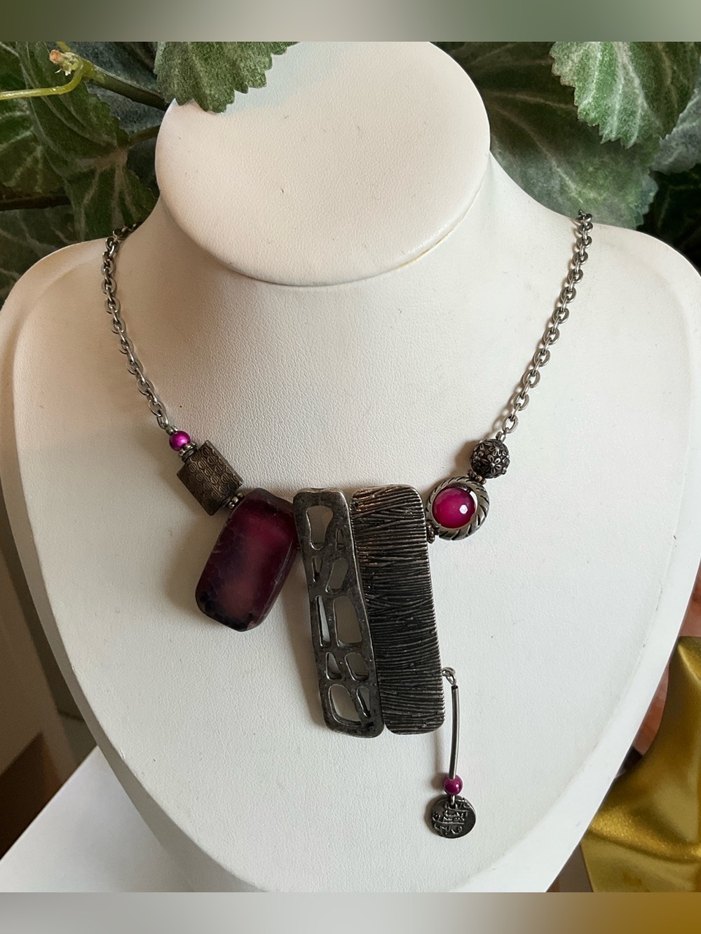 Funky Abstract Signed Necklace